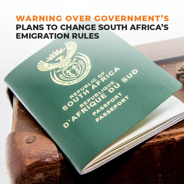 Warning Overe Government's Plan To Change South Africa's Emigration Rules